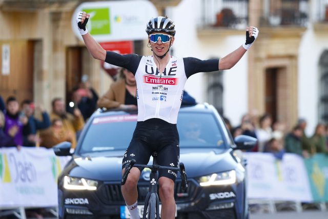 Tadej Pogačar, ganador de la Clásica Jaén Paraíso Interior 2023. Foto de Sprint Cycling