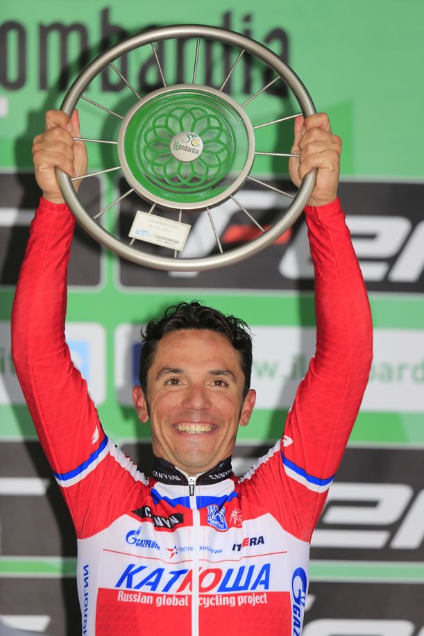 Purito Rodríguez celebra su victoria en Il Lombardia 2013. Foto de Sprint Cycling Agency