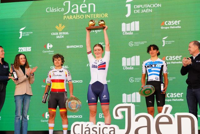 Podio final de la Copa de las Naciones UCI Jaén Paraíso Interior.Foto de Juan Moya