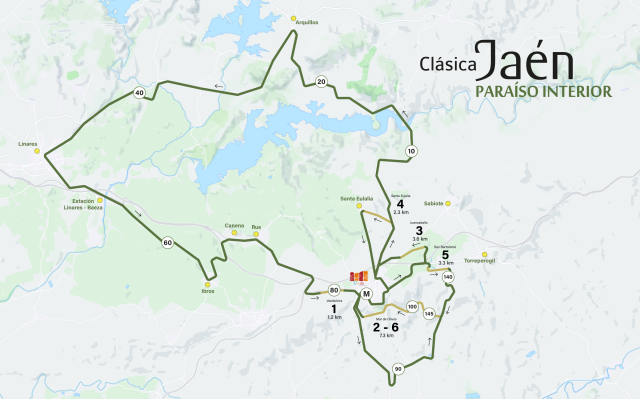 Mapa de la Clásica Jaén Paraíso Interior 2026